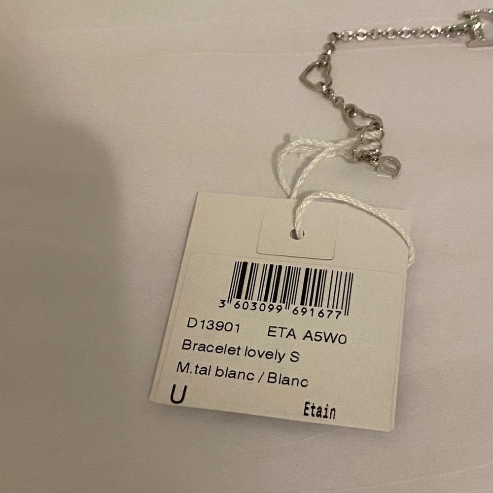Dior Silver Lovely Rhinestone Heart Link Bracelet New With Tag 100% Authentic - Picture 8 of 12
